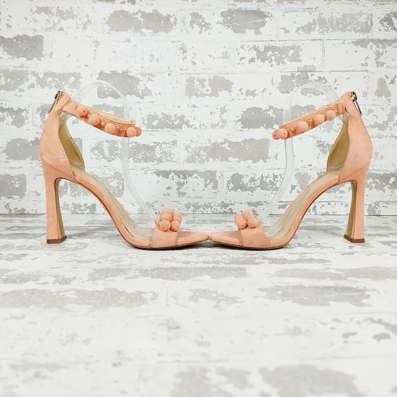 NEW Sam Edelman Luella Canyon Clay Suede Leather Ankle Strap Heeled Sandals O795 - Picture 7 of 15